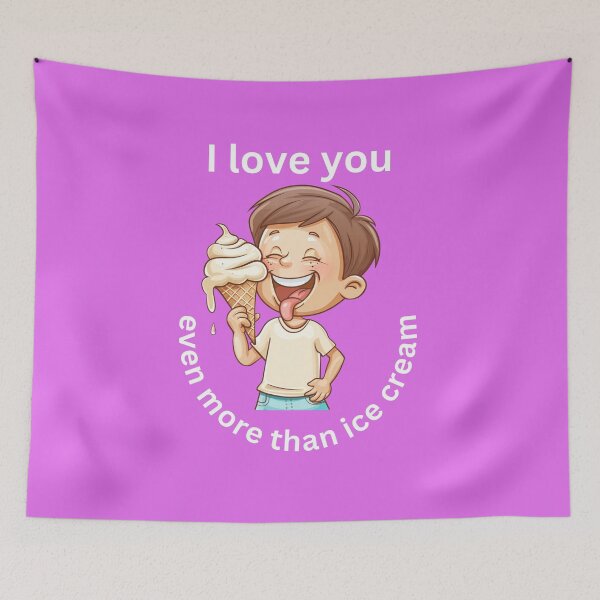 Item preview, I Love You Even More Than Ice Cream designed and sold by stainedglass101.
