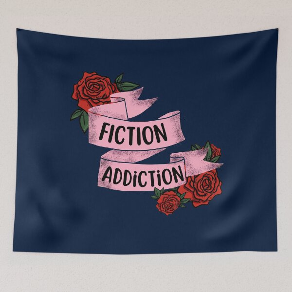 Item preview, Fiction Addiction Bookish Banner designed and sold by slicksquid.