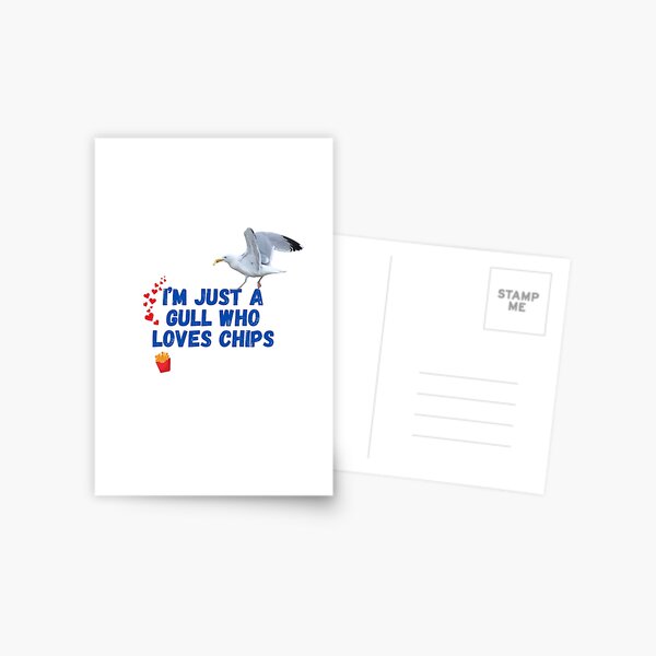 Item preview, I'm Just a Gull Who Love Chips - Gavin the Gull  designed and sold by MyriadLifePhoto.