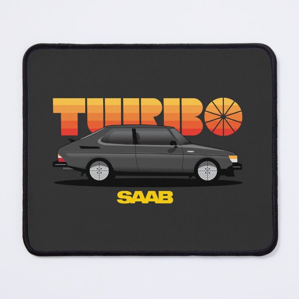 Artikelvorschau, Saab 99 TURBO Retro Illustration Schwarz entworfen und verkauft von blackdogshop.