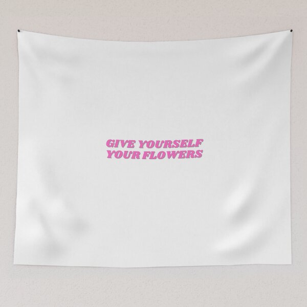 Item preview, Give yourself your flowers, pink design designed and sold by ChiWellness Shop.