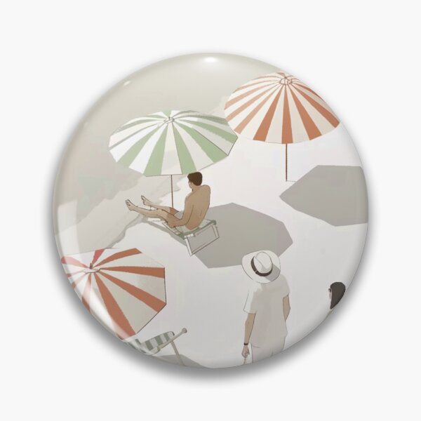 Item preview, Beach Umbrella Aerial View of Navarre Beach Florida Vacation Print Art designed and sold by Paper Hearteu.