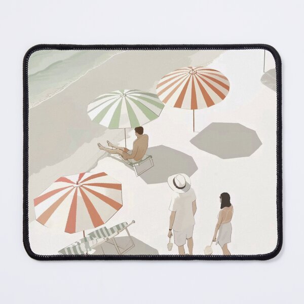 Item preview, Beach Umbrella Aerial View of Navarre Beach Florida Vacation Print Art designed and sold by Paper Hearteu.