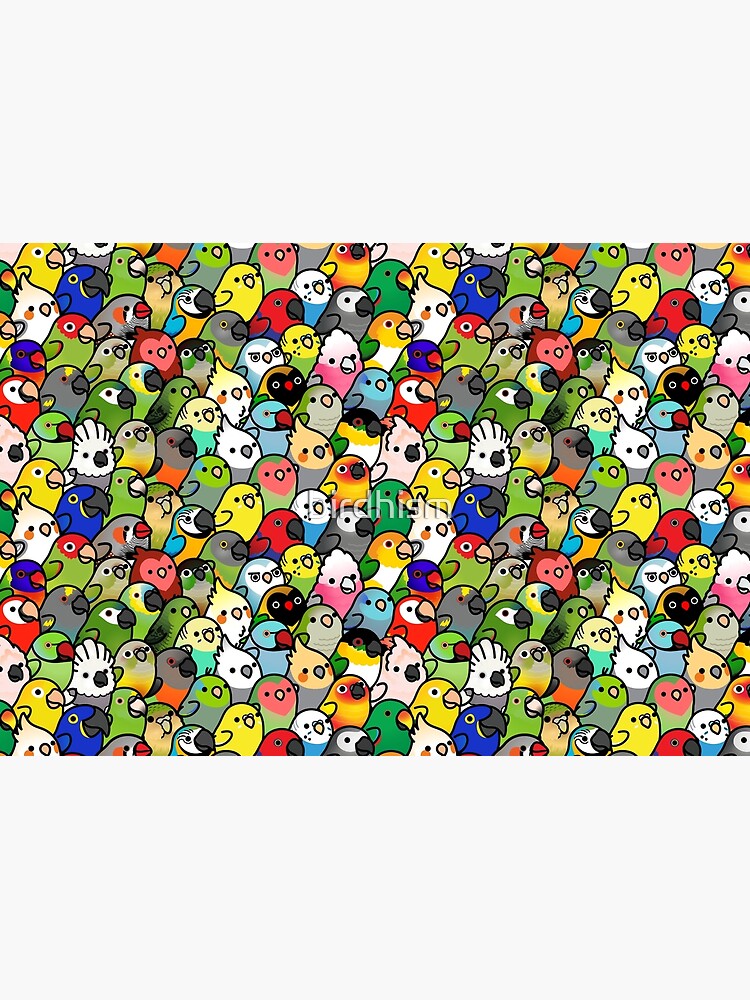 Thumbnail 2 of 2, Jigsaw Puzzle, Everybirdy Pattern 2023 designed and sold by birdhism.