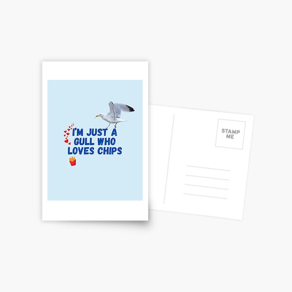 Item preview, I'm Just a Gull Who Love Chips - Gavin the Gull Poster designed and sold by MyriadLifePhoto.