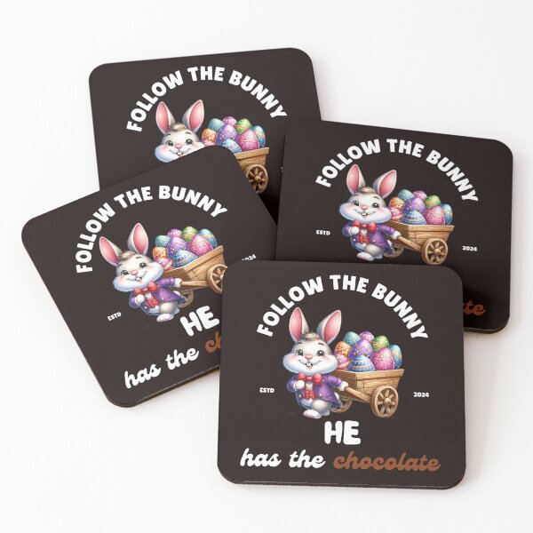 Item preview, Follow the bunny he has the chocolate  designed and sold by leshewle.