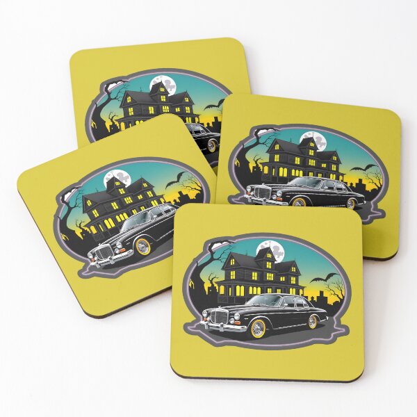 Item preview, Vintage Classic Car With A Haunted House designed and sold by TheArtOfPat.