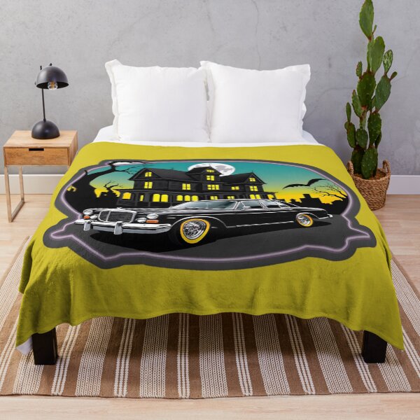 Item preview, Vintage Classic Car With A Haunted House designed and sold by TheArtOfPat.