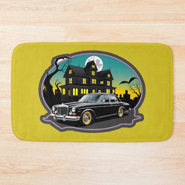 Item preview, Vintage Classic Car With A Haunted House designed and sold by TheArtOfPat.