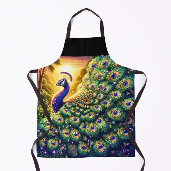 Item preview, Golden Hour Splendor: Peacocks Evening Display designed and sold by EmeraldeaArt.
