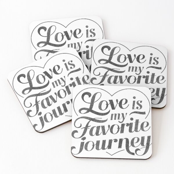 Item preview, A beautiful and elegant typography design that displays the phrase "Love is My Favorite Journey." designed and sold by artumbre.