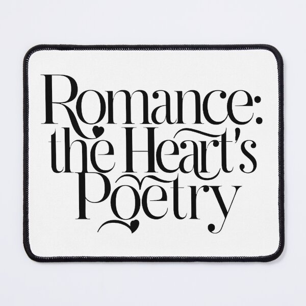 Item preview, A stunning typography design of "Romance: The Heart's Poetry" in a modern and elegant font. T designed and sold by artumbre.