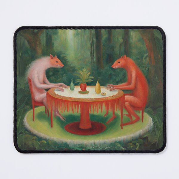 Item preview, Mr pink and Mr red having some dinner designed and sold by ohsopurposeless.