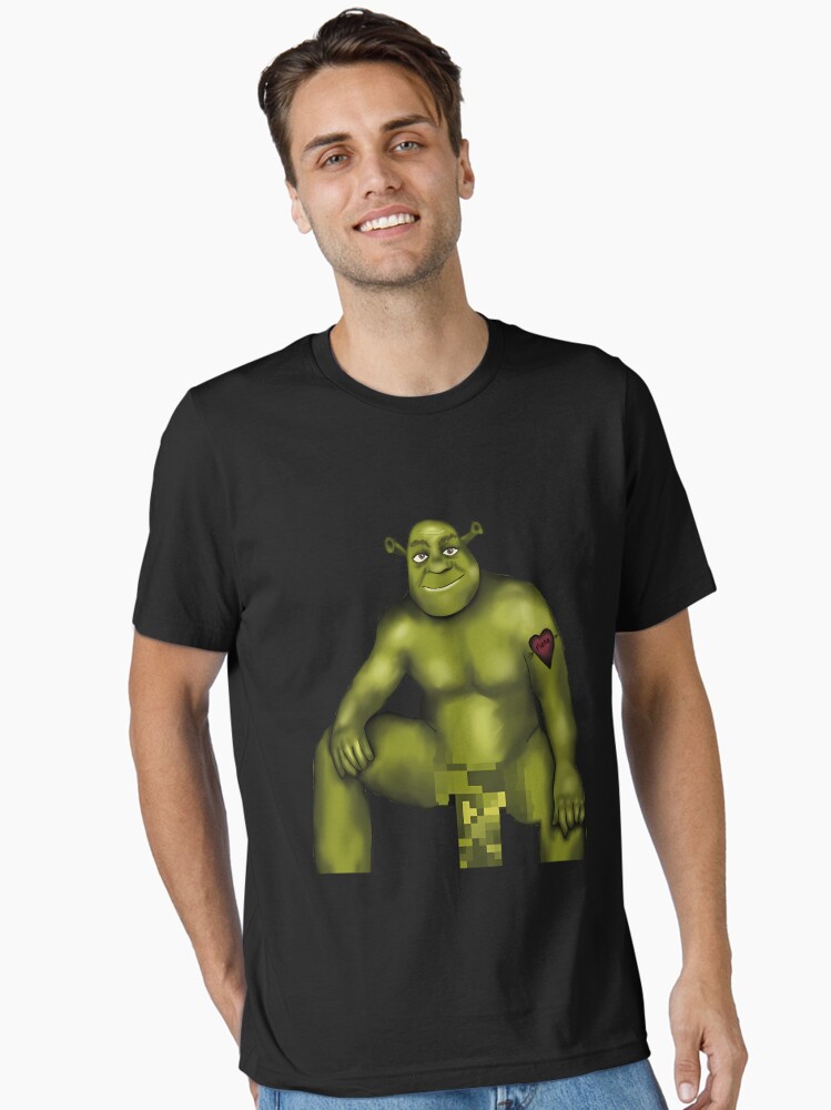 Thumbnail 1 von 7, Essential T-Shirt,  Thicc Boy Shrek designt und verkauft von andreehehe.