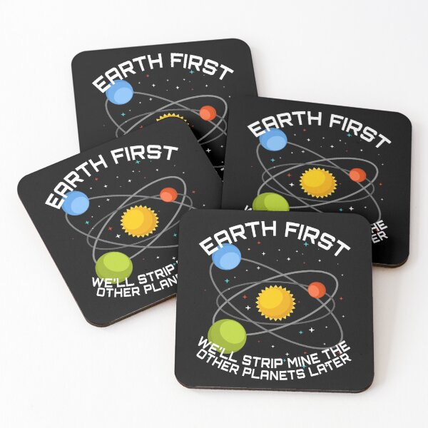Item preview, Cheeky Space Mining Humor Tee: Earth First designed and sold by tronictees.