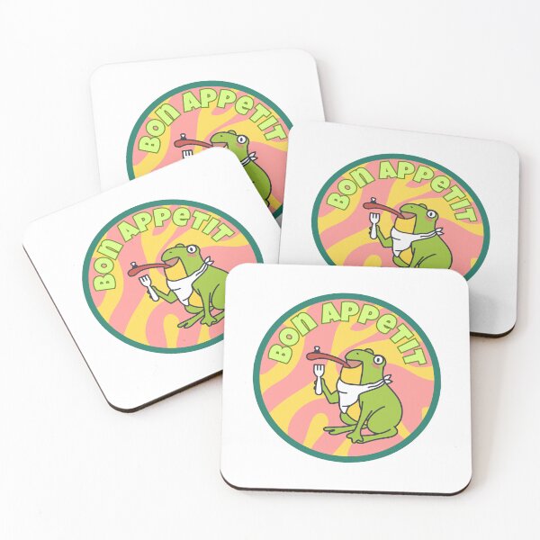 Item preview, Bon appetit cute funny frog about to eat designed and sold by BritishDelights.
