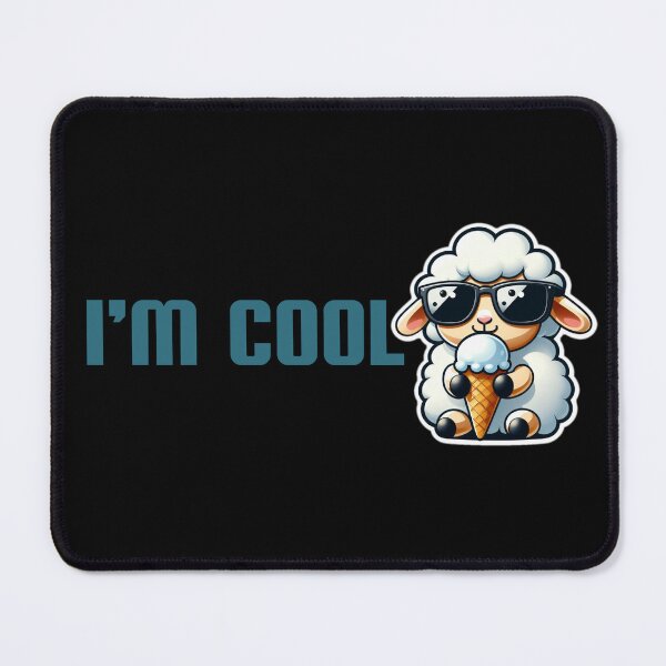 Item preview, I'M COOL - CUTE SHEEP EATING ICECREAM designed and sold by justyna-s28.