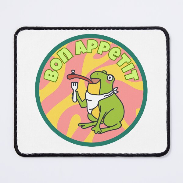 Item preview, Bon appetit cute funny frog about to eat designed and sold by BritishDelights.
