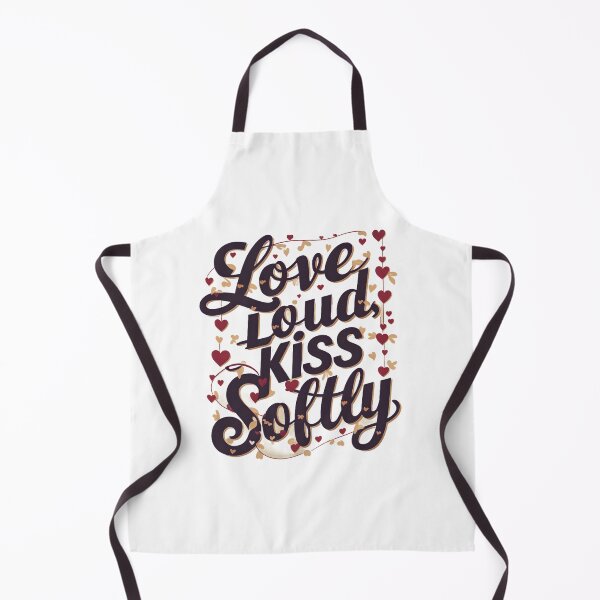 Item preview, A stunning, romantic design features bold, vibrant typography spelling out "Love Loud, Kiss Softly".  designed and sold by artumbre.