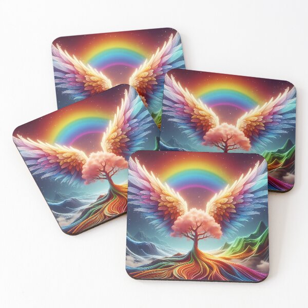 Item preview, Prismatic Haven: Where Roots Rise and Wings Soar, fantasy landscape designed and sold by EmeraldeaArt.