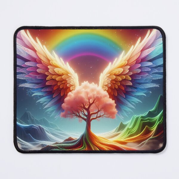 Item preview, Prismatic Haven: Where Roots Rise and Wings Soar, fantasy landscape designed and sold by EmeraldeaArt.