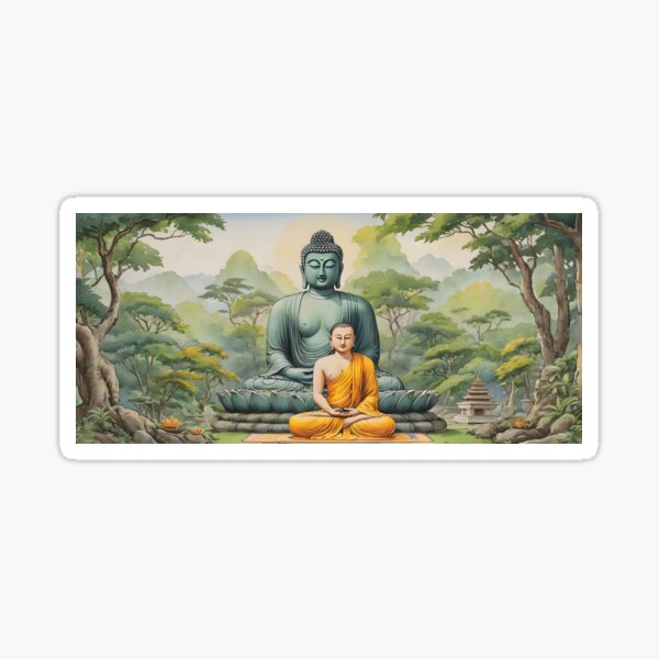 Buddha Meditation 2 Sticker