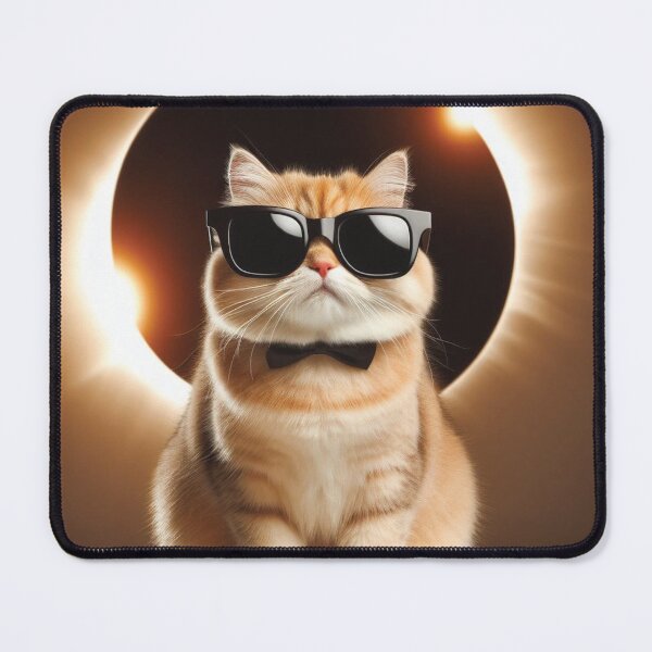 Item preview, Capture the Solar Eclipse: April 08, 2024 With This Cute Cat Design designed and sold by DESIGNNOUR.