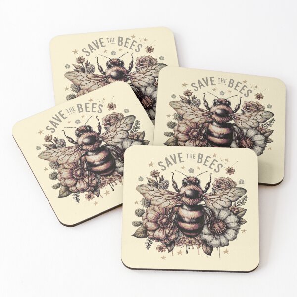 Item preview, Bee, bees, floral, grunge style, motivational, ways to help the earth,save planet earth designed and sold by Collagedream.