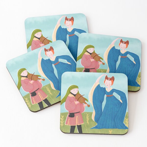 Item preview, Vintage Fantasy inspired Medieval Scene Illustration designed and sold by MariOyama.