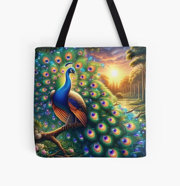 Item preview, Sunset Spectacle: A Peacocks Final Flourish designed and sold by EmeraldeaArt.