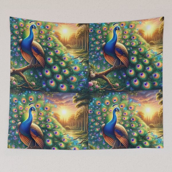 Item preview, Sunset Spectacle: A Peacocks Final Flourish designed and sold by EmeraldeaArt.