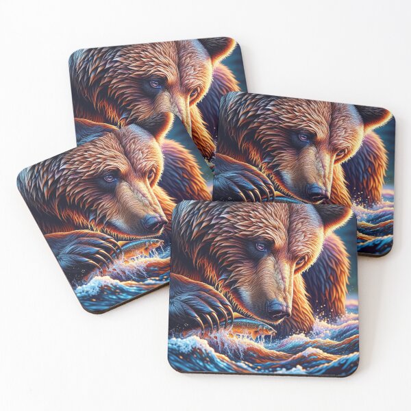 Item preview, Brown Bear Fishing In Stream designed and sold by CritterManiaUK.