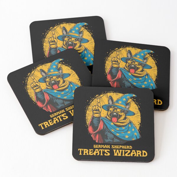 Item preview, Funny German VIntage Shepherd Wizard, Dog Owner  men woman kids designed and sold by TheRealmWithin.