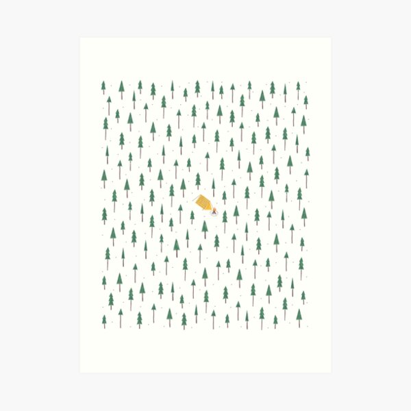 Camping in the Woods Art Print