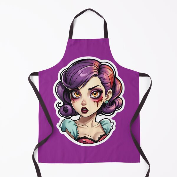 Aperçu de l'œuvre Cute Vintage Anime Zombie Pinup Girl créée et vendue par TheArtOfPat.