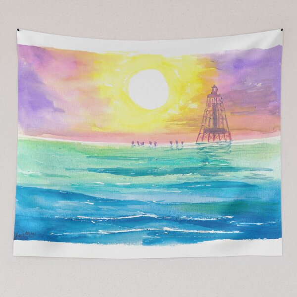 Item preview, Florida Keys Sunset with Sand Key Lighthouse designed and sold by artshop77.