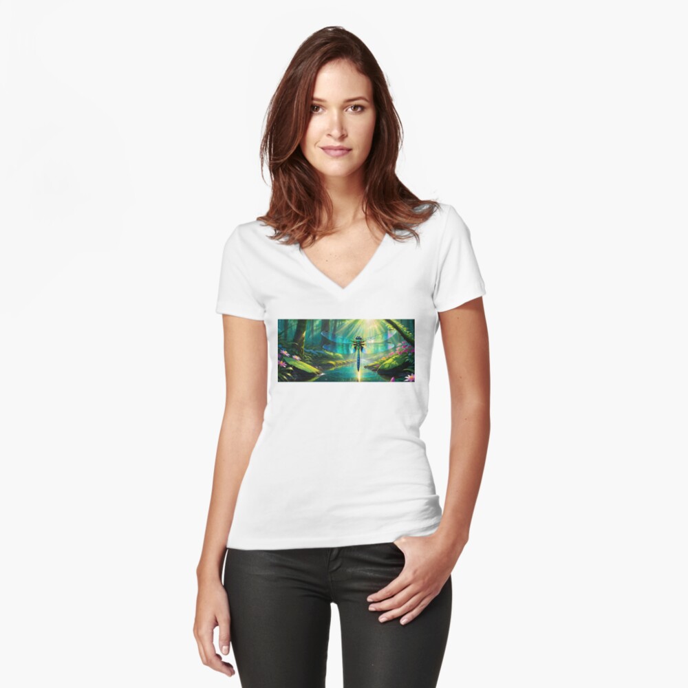 Item preview, Fitted V-Neck T-Shirt designed and sold by McMuggles.
