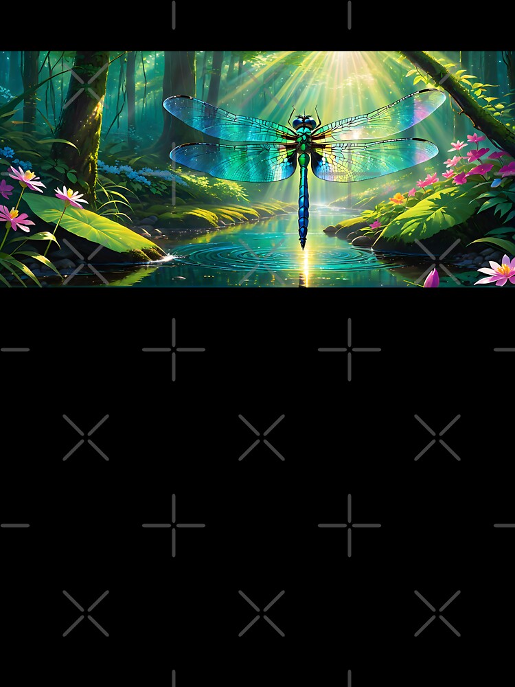 Thumbnail 7 of 7, Oversized T-Shirt, Majestic Dragonfly Scene 2 designed and sold by McMuggles.