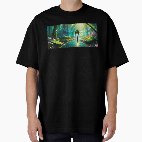 Majestic Dragonfly Scene 2 Oversized T-Shirt