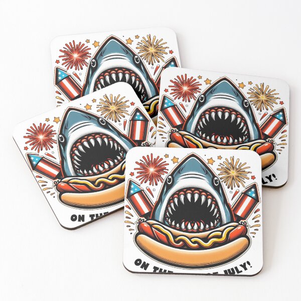 Item preview, Jaws 4th of July designed and sold by ChunkByChunk.