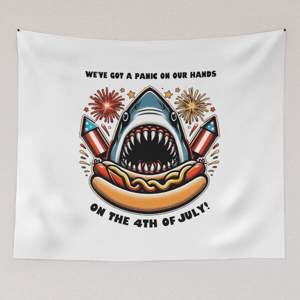 Item preview, Jaws 4th of July designed and sold by ChunkByChunk.