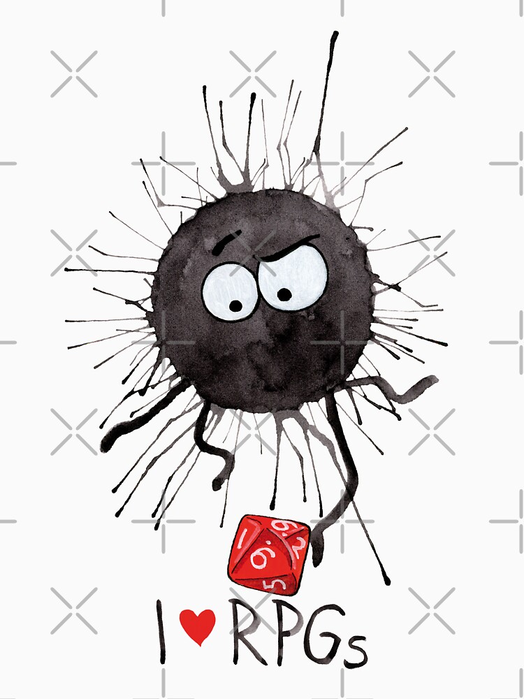 Thumbnail 7 of 7, Classic T-Shirt, I love RPGs Puffball designed and sold by CaryadArtwork.