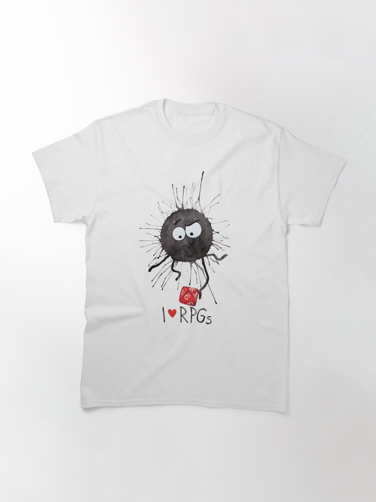 Thumbnail 3 of 7, Classic T-Shirt, I love RPGs Puffball designed and sold by CaryadArtwork.