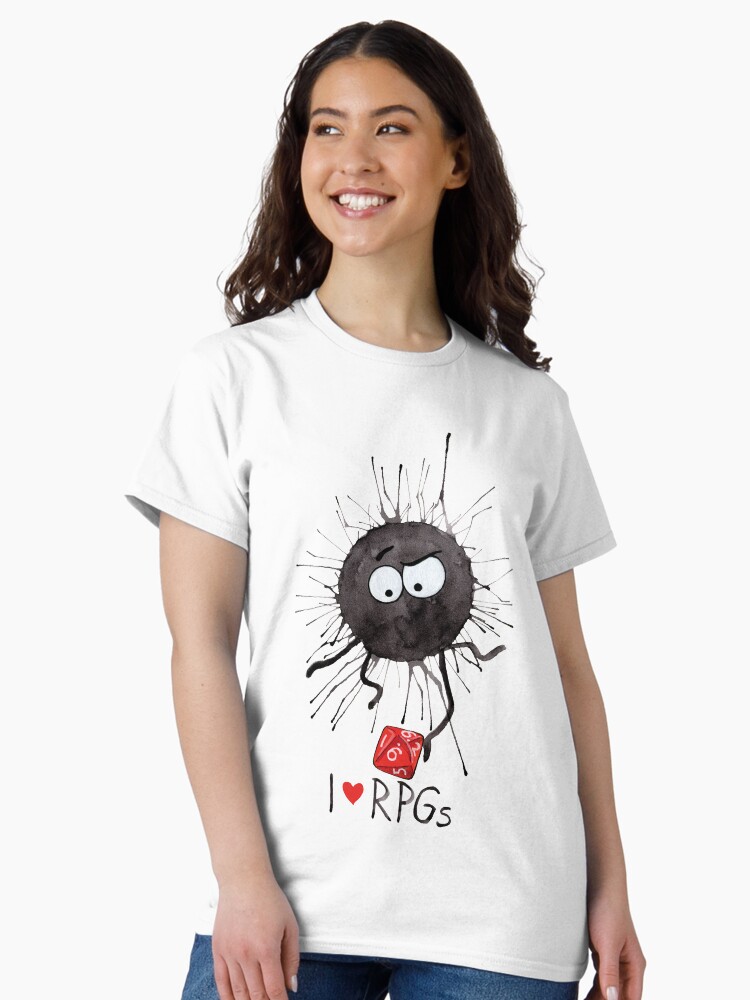 Thumbnail 1 of 7, Classic T-Shirt, I love RPGs Puffball designed and sold by CaryadArtwork.