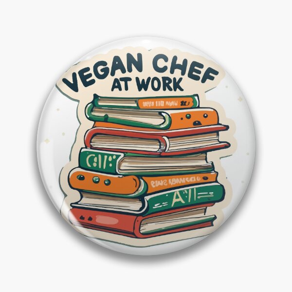 Item preview, Vegan Chef at Work - Whimsical Cookbook Stack Design designed and sold by NiftyWrx.