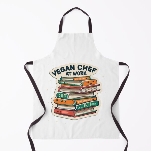 Item preview, Vegan Chef at Work - Whimsical Cookbook Stack Design designed and sold by NiftyWrx.
