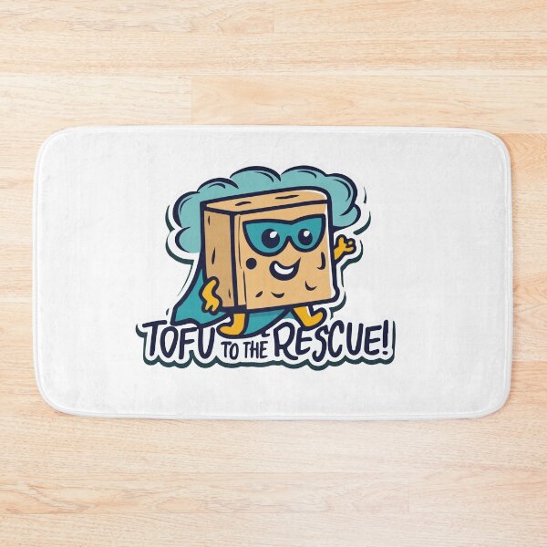 Item preview, Superhero Tofu - 'Tofu to the Rescue!' Cartoon designed and sold by NiftyWrx.