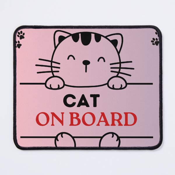Item preview, cat on board,kitty on board, designed and sold by Basiadesign.