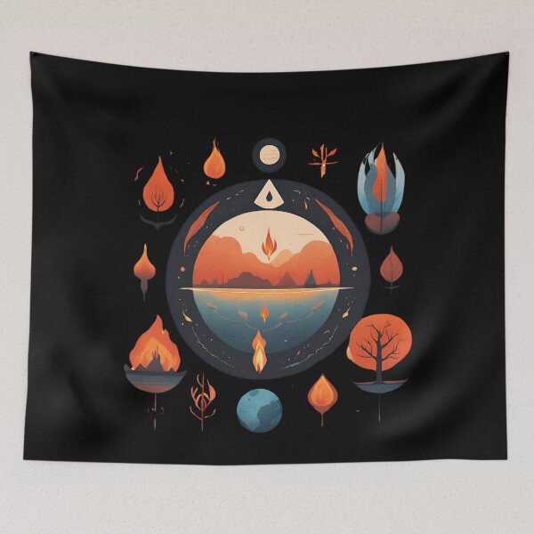 Item preview, Minimalist Earth Element Symbols Art designed and sold by ChicTrendz.