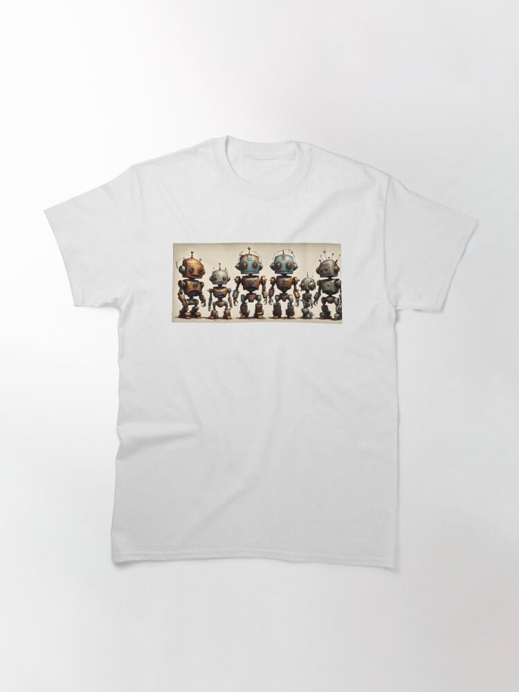 Thumbnail 3 of 7, Classic T-Shirt, Cute Robot Mug 4 designed and sold by McMuggles.